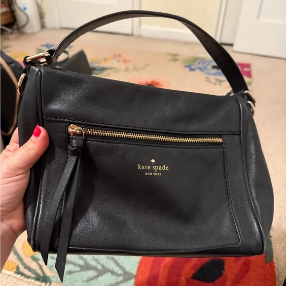 Kate Spade Cobble Hill Small Harris Black Leather Women's Bag - Picture 1 of 5